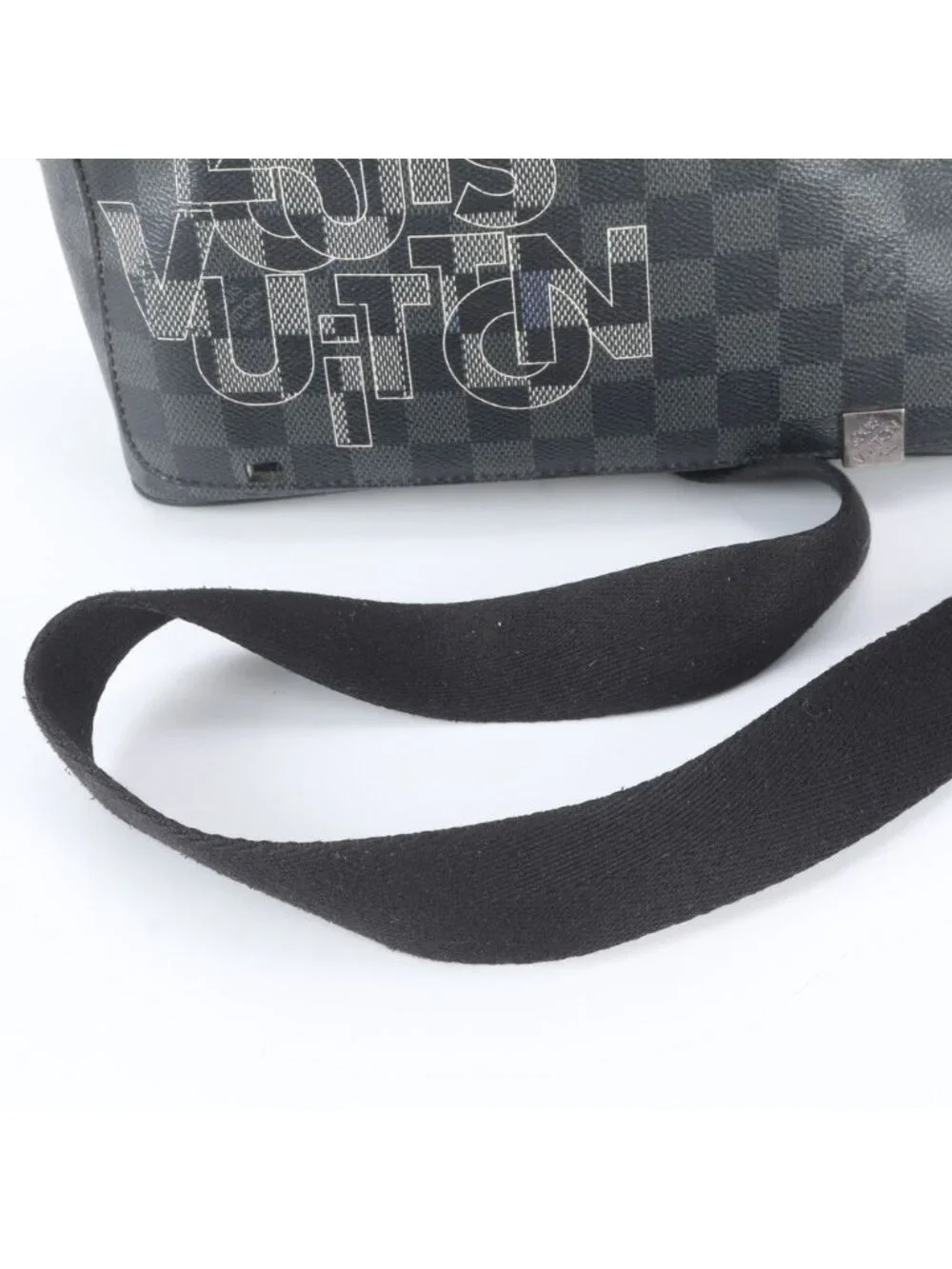Louis Vuitton Damier Graphite District PM Leather Shoulder Bag Crossbody